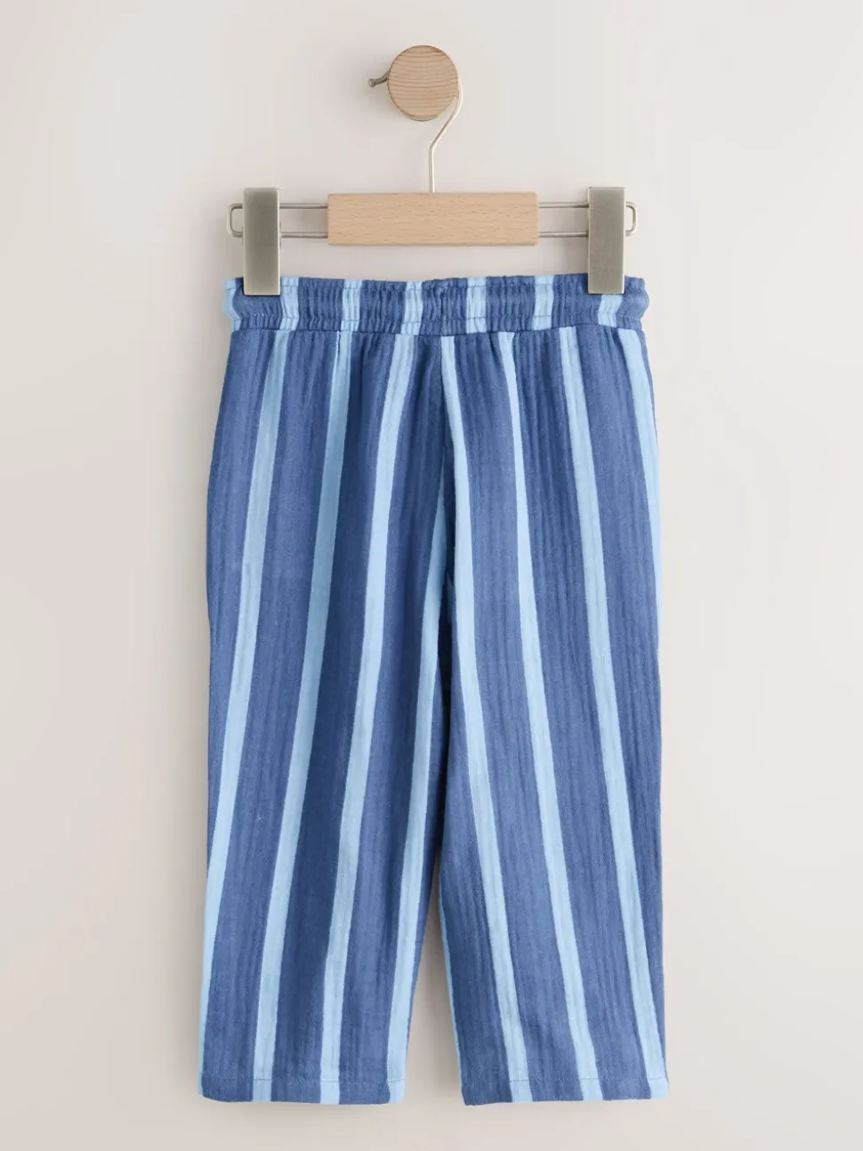 Rayé bleu marine - Pantalons à enfiler texturé doux (3mois-7ans)