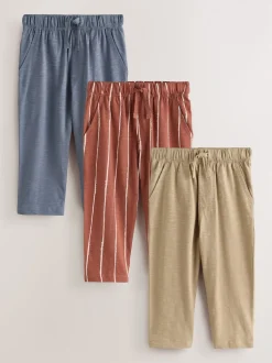 Rayure rouille Fauve Marron et Gris - Pack de Joggings Rayure 3 (3mois-7ans)