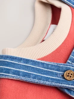 Rayures Character brillantes - Ensemble salopette et body en jean bébé (0 mois-2 ans)