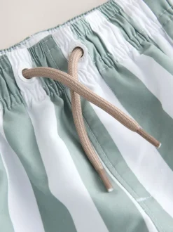 Rayures vertes et blanches - Short de bain imprimé (3mths-7yrs)
