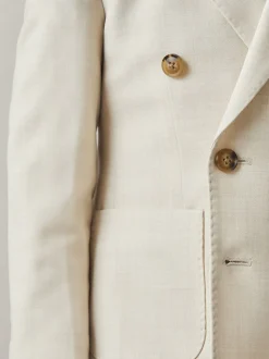 Reiss Belmont Double boutonnage Textured Blazer With Wool