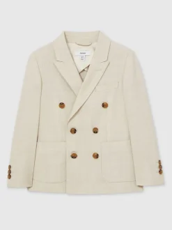 Reiss Belmont J Double boutonnage Textured Blazer With Wool