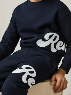 Reiss Clayton Cotton-Blend Logo Script Survêtement