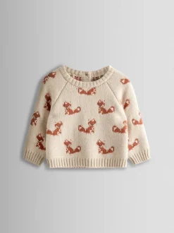 Renard naturel - Ensemble haut et bas JoJo Maman Bébé en maille