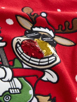 Renne rouge - Pull de Noël (3-16 ans)