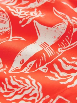 Requin corail/rouge - Shorts de bain imprimés (3-16yrs)