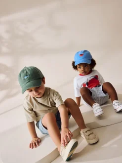 Requin/crabe - Lot de 2 casquettes délavées (3mois à10ans)