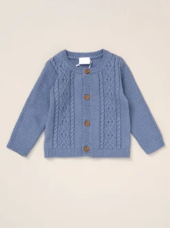 Rock a bye baby boutique Cardigan bleu en maille, Pantalons Ensemble