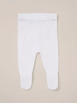 Rock-A-Bye Baby Boutique Ensemble de Cardigans et Pantalons éléphant en maille Blanc