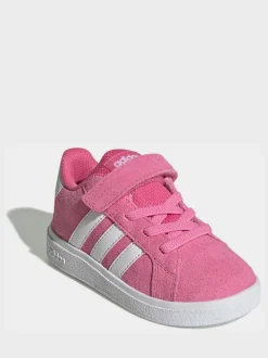 Rose - adidas Grand Court 2.0 Baskets à lacets élastiques bébé
