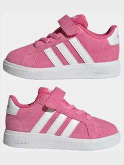 Rose - adidas Grand Court 2.0 Baskets à lacets élastiques bébé
