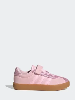 Rose - adidas Vl Cour 3.0 Baskets enfant à lacets élastiques
