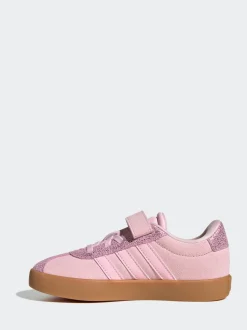 Rose - adidas Vl Cour 3.0 Baskets enfant à lacets élastiques