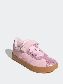 Rose - adidas Vl Cour 3.0 Baskets enfant à lacets élastiques