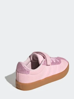 Rose - adidas Vl Cour 3.0 Baskets enfant à lacets élastiques