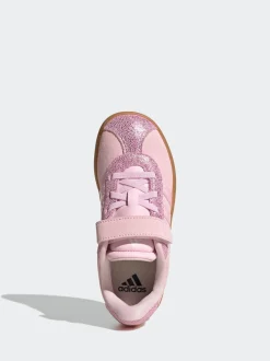 Rose - adidas Vl Cour 3.0 Baskets enfant à lacets élastiques