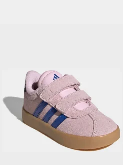 Rose - adidas Vl Cour 3.0 Baskets bébé à crochets et boucles