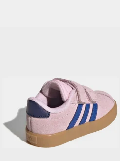 Rose - adidas Vl Cour 3.0 Baskets bébé à crochets et boucles