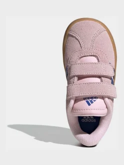 Rose - adidas Vl Cour 3.0 Baskets bébé à crochets et boucles