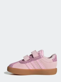 Rose - adidas Vl Cour 3.0 Baskets enfant à crochets et boucles