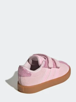 Rose - adidas Vl Cour 3.0 Baskets enfant à crochets et boucles