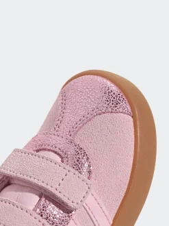 Rose - adidas Vl Cour 3.0 Baskets enfant à crochets et boucles