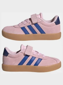 Rose - adidas Vl Cour 3.0 Baskets enfant à crochets et boucles