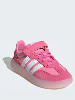 Rose - Baskets adidas Barreda Decode élastique pour enfant à lacets élastiques
