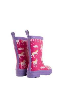 Rose - Bottes de pluie Hatley Shark Frenzy roses