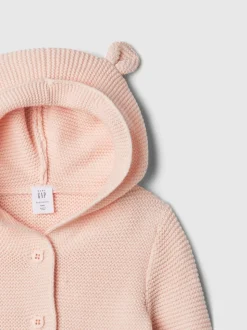 Rose - Cardigan Gap Bear en maille de coton doux (0-24mois)