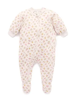 Rose - Combinaison de nuit Purebaby zippée en polaire