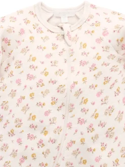 Rose - Combinaison de nuit Purebaby zippée en polaire