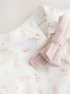 Rose - Ensemble gilet, chemise, short et cravate (3mois9ans)