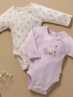 Rose - Lot de 2 bodys Purebaby