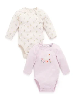 Rose - Lot de 2 bodys Purebaby