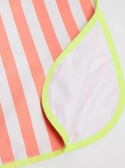 Rose - Poncho de bain rayé