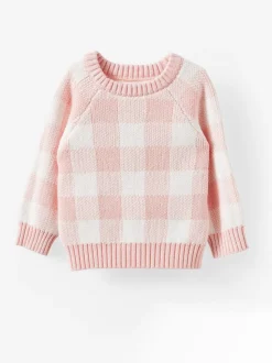 Rose - Pull en coton sur raglan