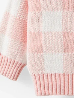Rose - Pull en coton sur raglan