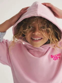 Rose - Superdry Sweat à capuche Essentiel