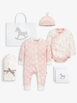 Rose - The Little Tailor coffret cadeau Welcome Little Baby 100% coton 4 pièces