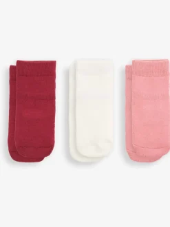 Rose baie - Jojo Maman Bébé Paquet de 3chaussettes très épaisses