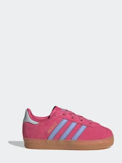 Rose foncé - Adidas Originals Baskets Gazelle Comfort Closure élastiques pour Bébé