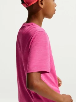 Rose rythème - T-shirt Nike Miler Dri-FIT à manches courtes