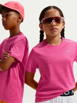 Rose rythème - T-shirt Nike Miler Dri-FIT à manches courtes