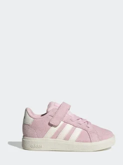 Rose/Blanc - adidas Grand Court 2.0 Baskets à lacets élastiques bébé