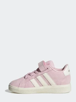 Rose/Blanc - adidas Grand Court 2.0 Baskets à lacets élastiques bébé