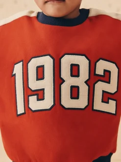 Rouge 1982 - Sweat imprimé All-over Col rond (3mois -7ans)