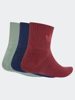 Rouge - adidas originals Paquet de mi-chaussettes 3