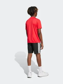 Rouge - adidas Train Essentials Ensemble T-shirt et short à 3rayures pour enfant
