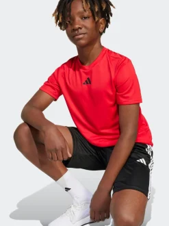 Rouge - adidas Train Essentials Ensemble T-shirt et short à 3rayures pour enfant